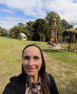 selfie of woman in park